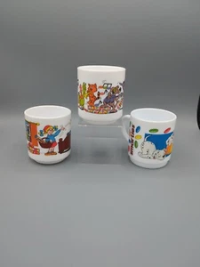 Vintage Smarties Candy Lot of 3 Mugs - Acropal France - Animals Music Dalmatians - Picture 1 of 14