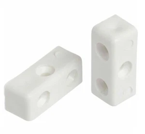 100 x White Modesty Blocks Kitchen Cabinet Cupboard Fixing Joint Connector - Picture 1 of 3