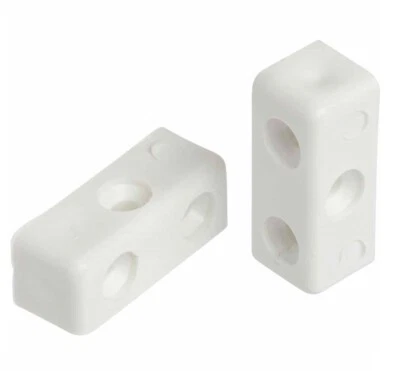 100 x White Modesty Blocks Kitchen Cabinet Cupboard Fixing Joint Connector - Image 1 of 3