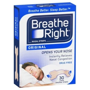 Breathe Right Nasal Strips Original 30 Strips LARGE - Picture 1 of 2