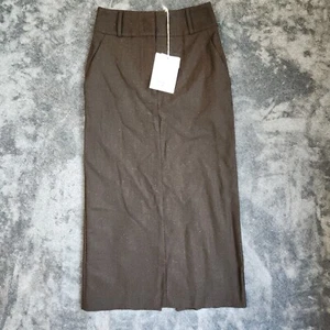 Anthropologie BEATRICE .B Women's Skirt Brown XXS Size 0 Italy Virgin Wool $430 - Picture 1 of 11