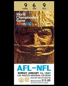 Packers vs Chiefs Super Bowl I (1967) Game Ticket (Mini Poster) 8"x10" photo - Picture 1 of 1