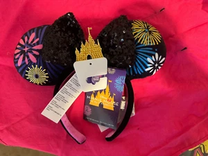 MINNIE MOUSE Main Attraction Ears FIREWORKS CASTLE Finale Limited Release 12/12 - Picture 1 of 2