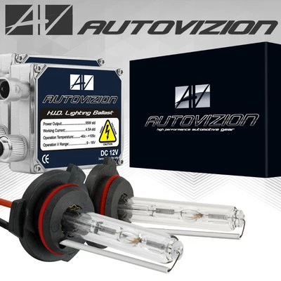 55W HID Xenon Headlight Conversion KIT H1 H3 H4 H7 H9 H13 9005 9006 9004/7 Bulbs - Image 1 of 4