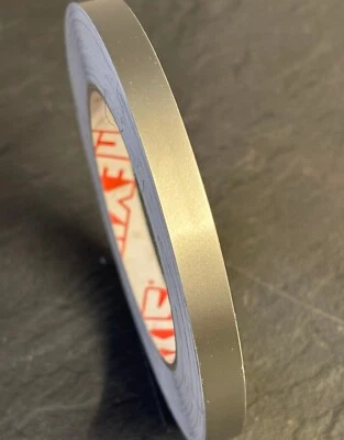 10mm Silver Gloss Pin stripe Coach Line Self Adhesive Tape Car Boat Caravan - Image 1 of 4