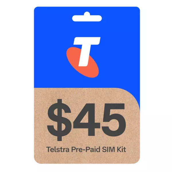 TELSTRA $45 PREPAID MOBILE PHONE MULTI FIT SIM CARD STARTER PACK KIT 4G, 5G - Image 1 of 1