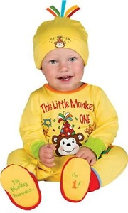 Rubie's First Birthday Prince One-Piece Printed Jumper Hat and Booties 6-12 M - Picture 1 of 2