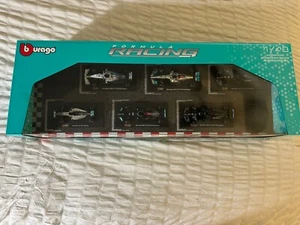 Burago Formula 1 Racing Mercedes Die-Cast 1:43 Racing Car Confezione da 6 Hamilton NUOVO - Foto 1 di 9