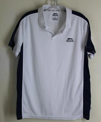 Polo de tenis Slazenger talla M para hombre blanco azul marino - nunca lo usé Foto 1 de 4