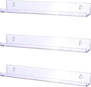 3 Pack 15 Inch Acrylic Invisible Floating Book Shelves for Room,Modern Pictur... - Picture 1 of 3