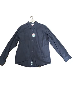 Herren Wrangler Button Up Hemd Vintage Wash Braun Retro Zwei Taschen Große Braun - Bild 1 von 5