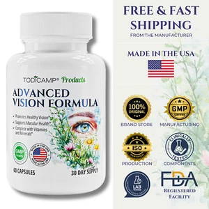TODICAMP Best Vitamins for Eye Health with Lutein and Zeaxanthin Supplements - Picture 1 of 7