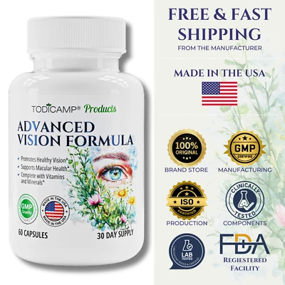 TODICAMP Best Vitamins for Eye Health with Lutein and Zeaxanthin Supplements - Image 1 of 4