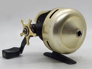 Abu-Matic Garcia 140 Closed Face Fishing Reel - Gold - Pre-Spooled 6lbs Test, VG - Picture 1 of 12