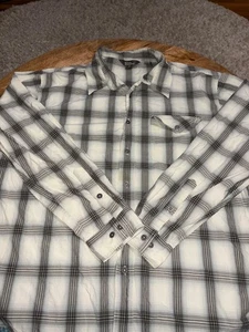 Royal Robbins Button Up Shirt Mens XL Gray Plaid Long Sleeve Cotton Outdoor - Picture 1 of 4