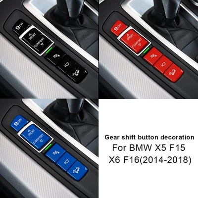 Fits For BMW X5 F15 X6 F16 2014-2018 Center Console Gear Shift Button Cover Trim - Imagem 1 de 4