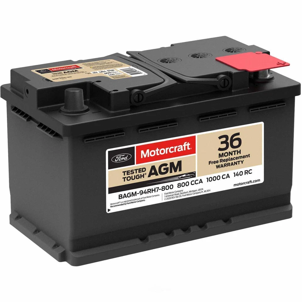 Vehicle Battery-TESTED TOUGH AGM Motorcraft BAGM-94RH7-800 - Image 1 of 4