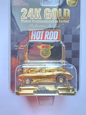 Racing Champions 1998 "24K GOLD" Hot Rod Magazine 50th Anniversary 1957 CORVETTE - Image 1 of 4
