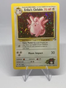 Pokemon TCG Erika's Clefable 3/132 Gym Heroes Holo Near Mint - Picture 1 of 2