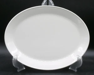 Vtg. Johnson Brothers IRONSTONE White Oval Serving Platter 12" L x 9" W England - Picture 1 of 8