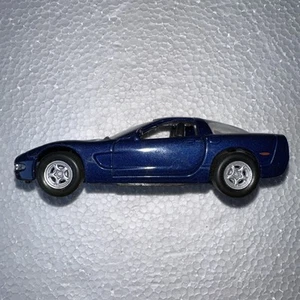 Welly 1999 Blue Chevy Corvette 1:34-1:39 Scale Diecast Model Car - Afbeelding 1 van 10