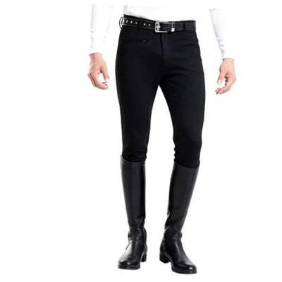 Calças masculinas de camurça assento completo 36 pretas - Imagem 1 de 4