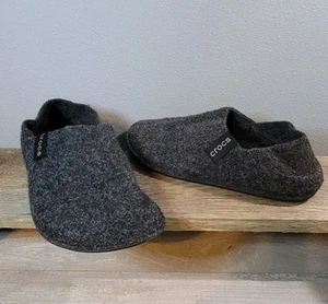 Crocs Unisex Classic Convertible Slippers Woman 5 Gray Warm Felt - Picture 1 of 6