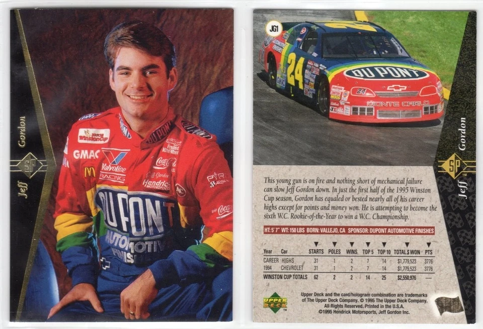 Racing Promo - Jeff Gordon 1995 Upper Deck SP#JG1 - Image 1 of 1