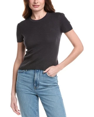James Perse Stretch Linen-Blend T-Shirt Women's Black 3 - Image 1 of 3