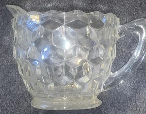 Indiana Whitehall Fostoria American Glass Cubist Creamer; Vintage. Usato - Foto 1 di 6