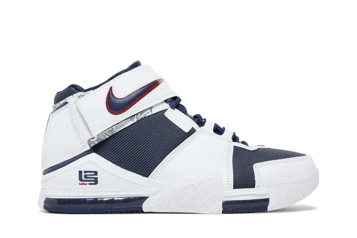 Nike Zoom Lebron 2  箱付き 未使用 DR0826 100 Nike Zoom LeBron 2 Retro USA White Midnight Navy Size