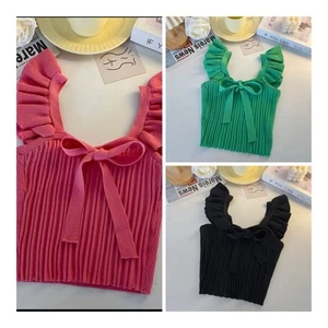 3 Pcs Women’s Summer Sleeveless Candy Crop Top Women’s - Picture 1 of 8