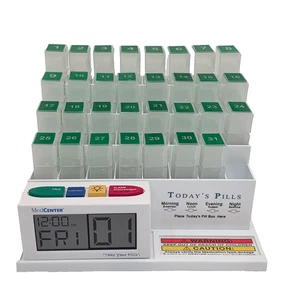 MEDCENTER Sistema Organizador de Píldoras Parlantes Mensual 31 Días Recordatorio Reloj Probado - Imagen 1 de 15