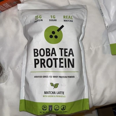 Boba Tea Protein Matcha Latte with Greens Probiotics Exp: 1/2026 Sealed 32.5oz