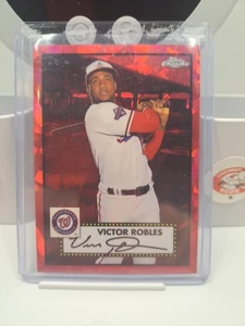 2021 Topps Chrome Red Atomic Platinum Anniversary /100 #333 Victor Robles (*1) - Picture 1 of 1