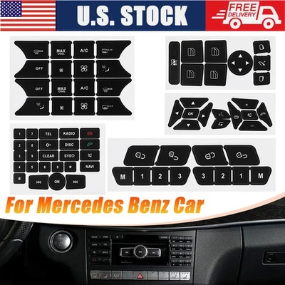 Dash Window Switch Button Repair Stickers For Mercedes Benz W176 W246 W212 W218 - Image 1 of 4