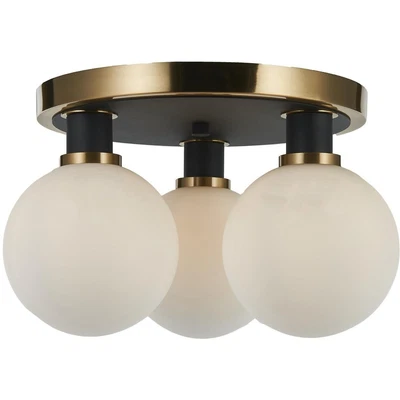Artcraft Lighting AC11873WH gema montaje semi-al ras negro y latón cepillado Foto 1 de 4