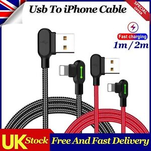 USB iPhone Charger Fast For Apple Long Cable USB Lead 6 7 8 X XS XR 11 12 13 pro