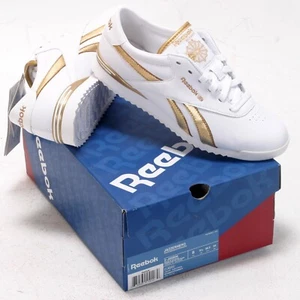 Reebok Classic JAZZERHERO seltene Damen-Turnschuhe weißgold Freizeitschuhe Retro - Bild 1 von 3