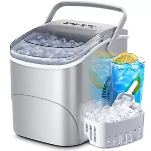 Encimera portátil para hacer hielo con mango, 26 lb/24 H, 9 cubos en 6 minutos - Imagen 1 de 7