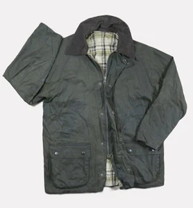 Vintage Marks & Spencer Wachsjacke Größe Large Herren grün 100 % Baumwolle sehr guter Zustand - Bild 1 von 21