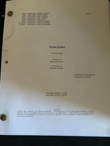 ORIGINAL SKRIPT PRIVATE PRACTICE WORLDS APART KATE WALSH TIM DALY - Bild 1 von 8