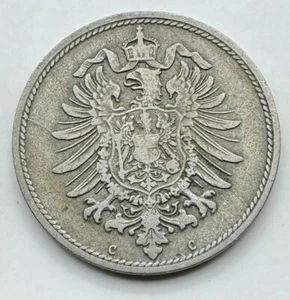 1874 C German Empire 10 Pfennig - Germany Ten Pfennig - Free Shipping - Picture 1 of 4