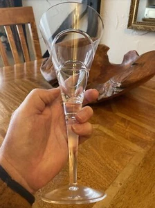 Royal Doulton Saturn Nouveau Large 10” Crystal Champagne/Wine Glass .Signed. - Picture 1 of 3