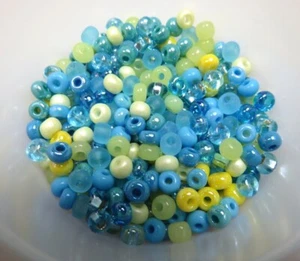 TAMAÑO 6/0 ~ MEZCLA CIELOS ILUMINADOS POR EL SOL ~ CUENTAS SEMILLAS DE VIDRIO ~ 28 gramos - Imagen 1 de 1