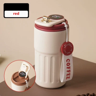 Taza de café aislada 450 ml pantalla LED temperatura termo acero inoxidable Foto 1 de 4