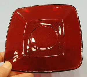 Vintage Anchor Hocking Saucer Ruby Red Charm - Picture 1 of 12