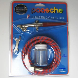 F 1 Airbrush Card Set  Starter-Kid  single Action Paasche Airbrush Airbrush-City - Bild 1 von 1