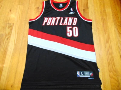 VINTAGE REEBOK NBA PORTLAND TRAILBLAZERS #50 SWINGMAN JERSEY SIZE L - Image 1 of 4