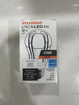 Sylvania 78907 Ultra A19 Omni-Directional LED Lamp Medium Base 12 W Frosted - Image 1 of 4